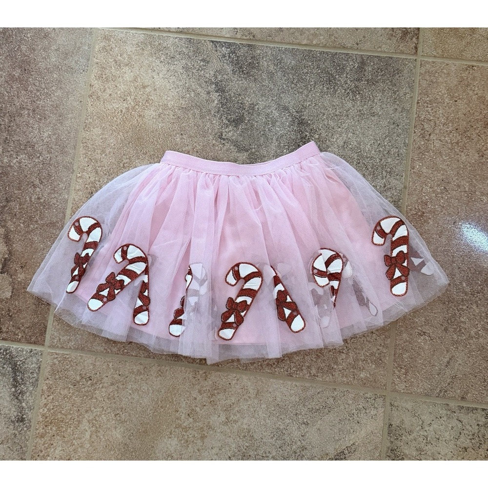 New BLUEY Toddler Girl's Christmas Pink Tulle Tutu Skirt Size 2T NWT